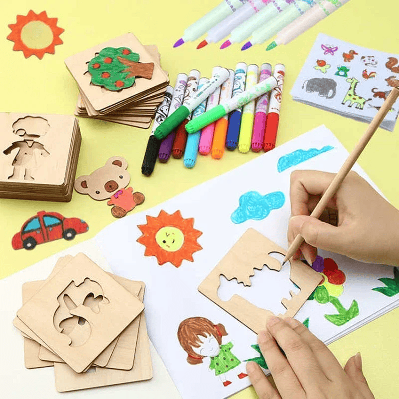 Wooden Painting Stencils Kit