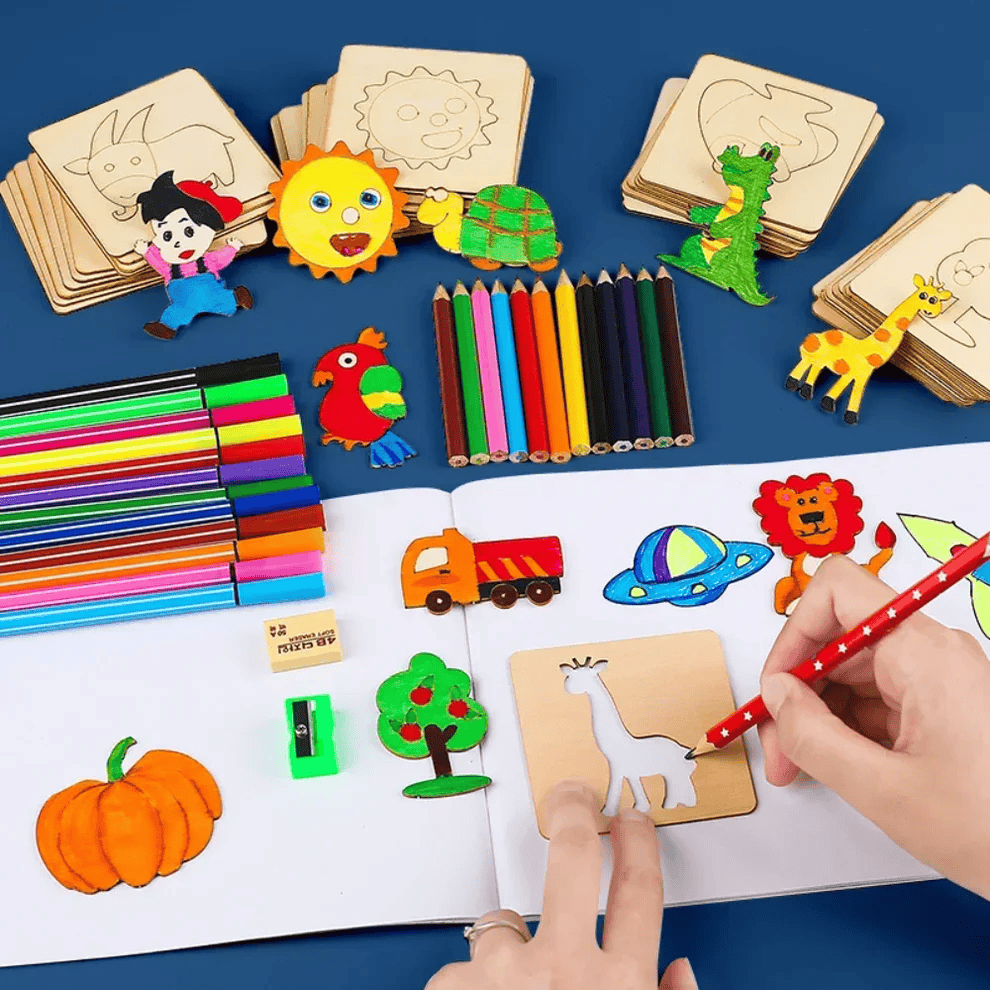 Wooden Painting Stencils Kit