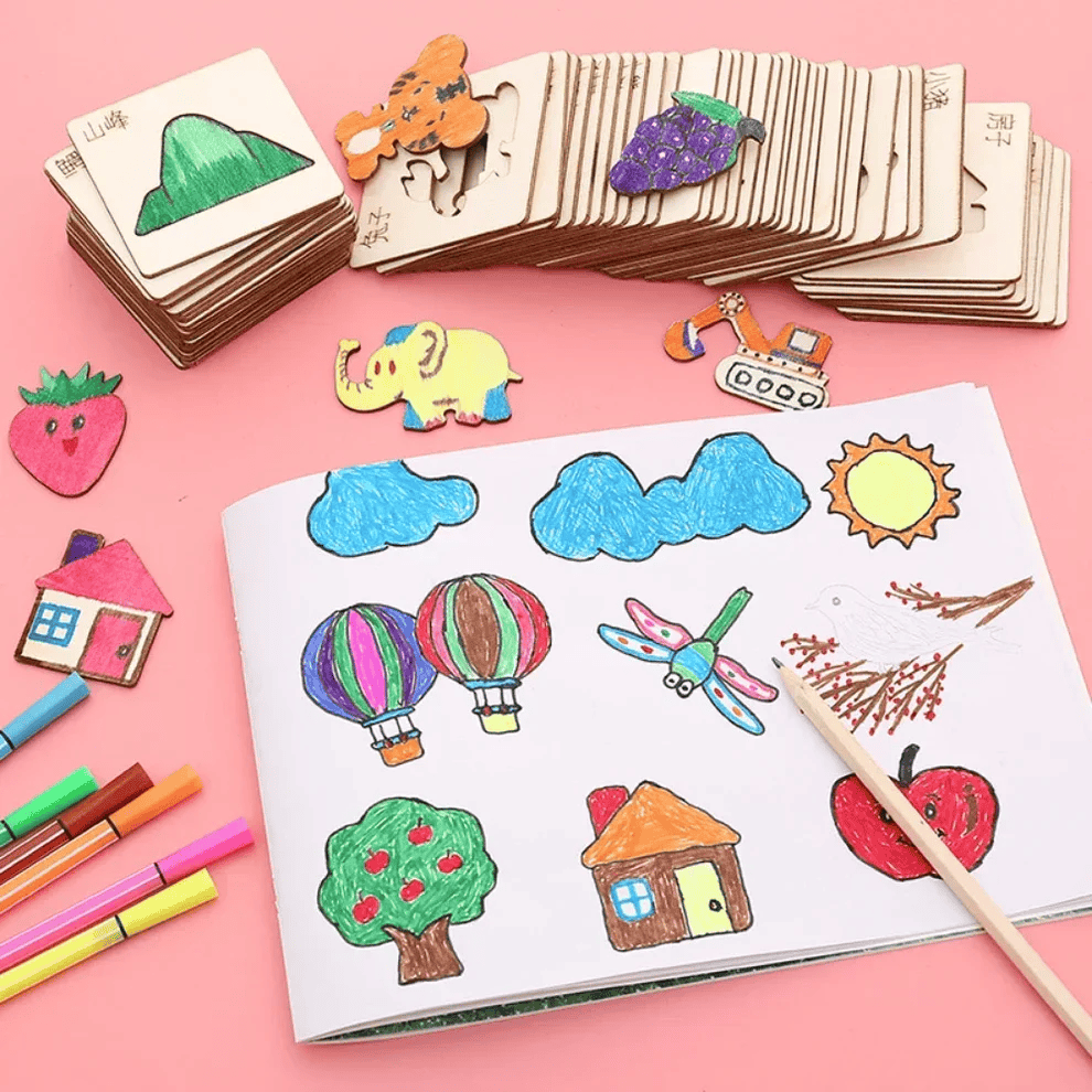 Wooden Painting Stencils Kit
