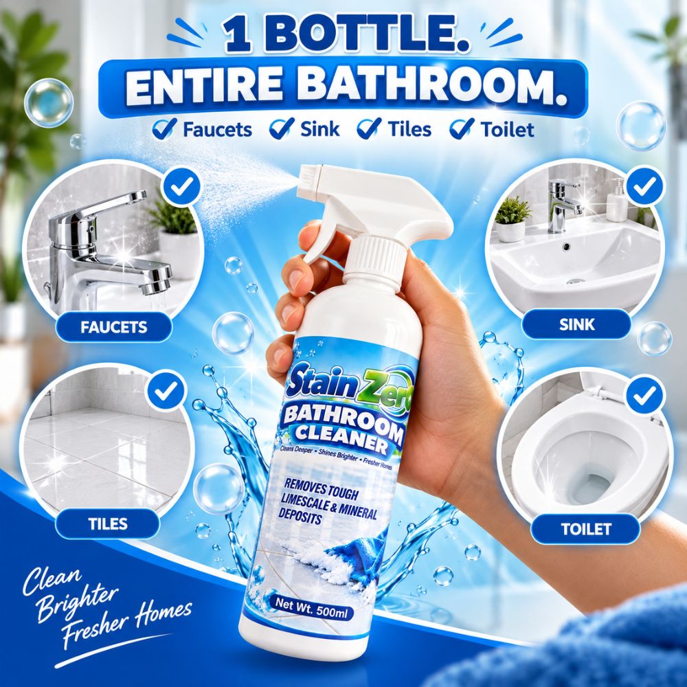 StainZero All-in-1 Bathroom Cleaner (500ml + 500ml FREE)