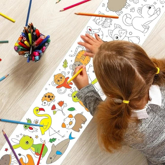 (2 Meter Roll) Graffiti Scroll Drawing Roll For Kids