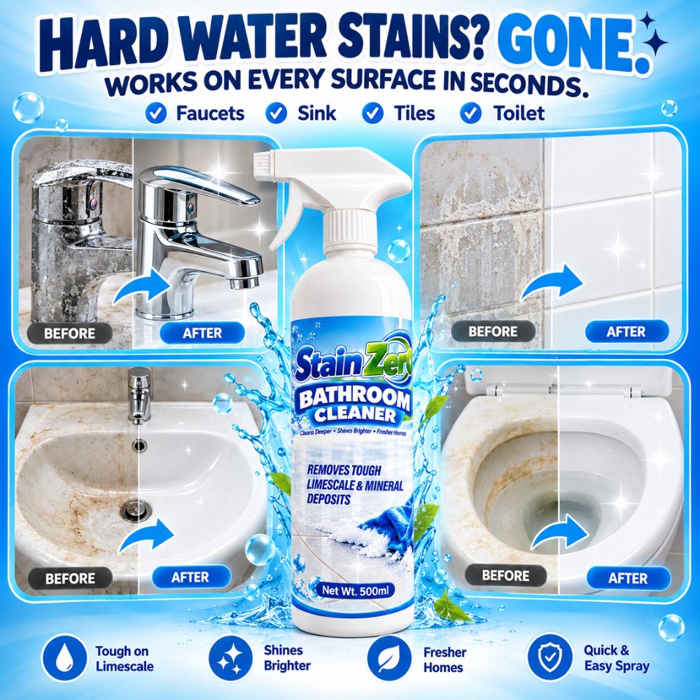 StainZero All-in-1 Bathroom Cleaner (500ml + 500ml FREE)
