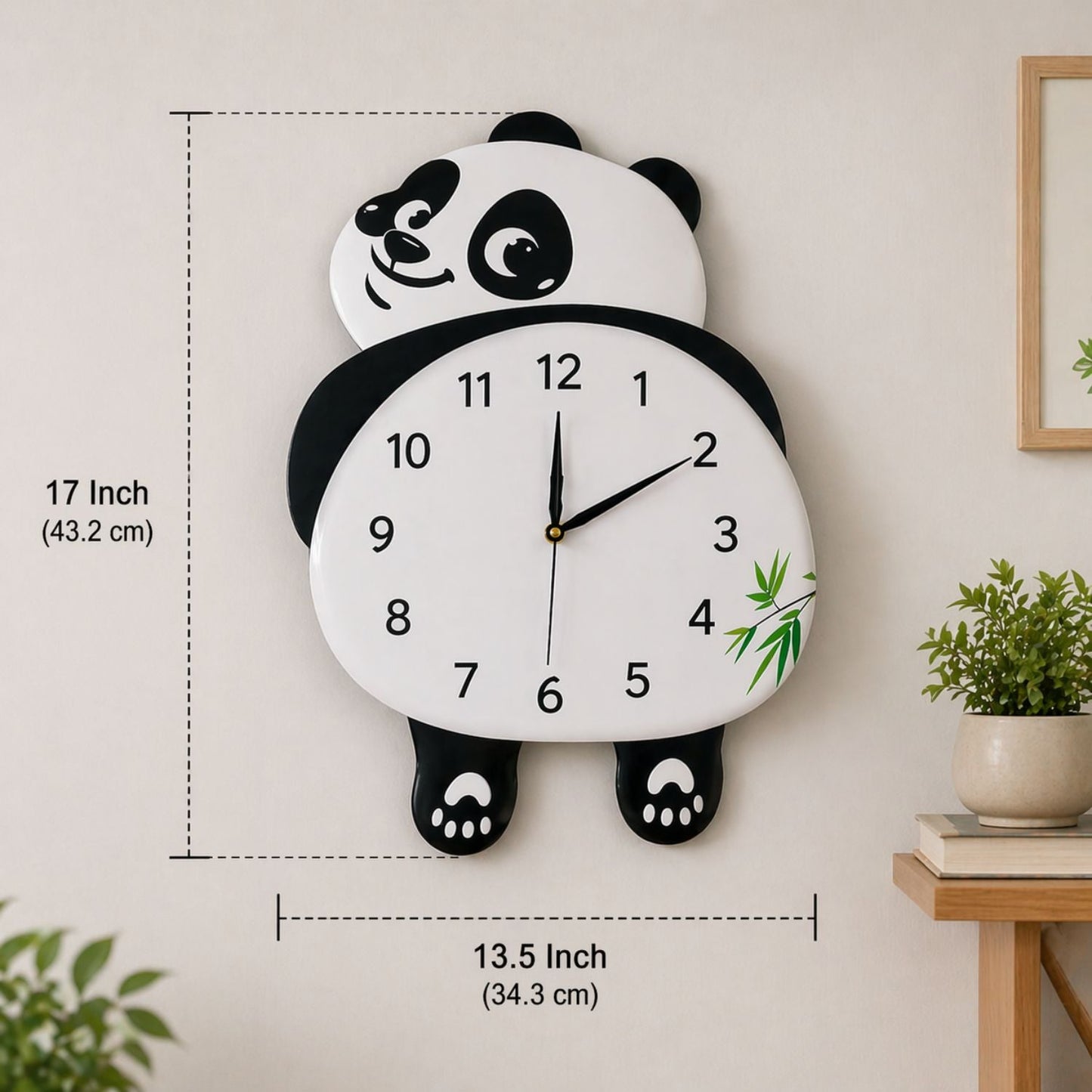 Moving Legs Panda Wall Clock