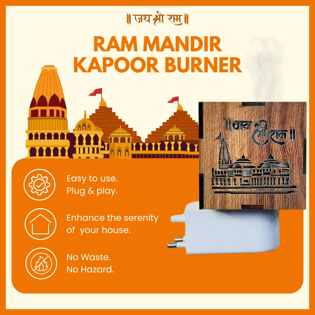 Ayodhya Ram Mandir Electric Aroma Burner & Night lamp